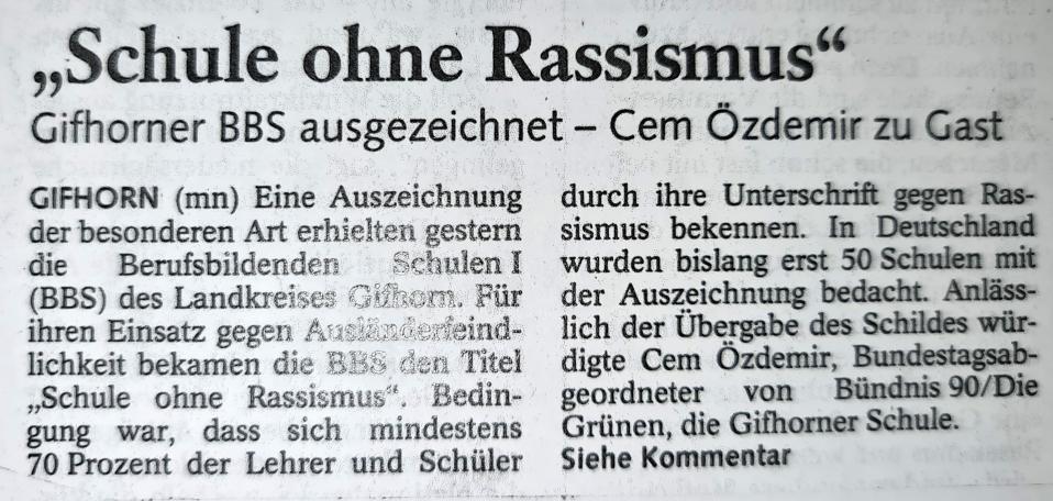 2001.06.15. - Schule ohne Rassimus - Braunschweiger Zeitung