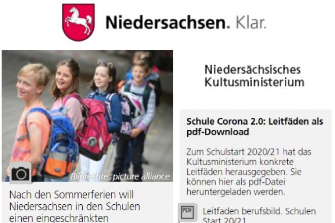 Schule in Corona-Zeiten Informationen vom Niedersächsischen Kultusministerium